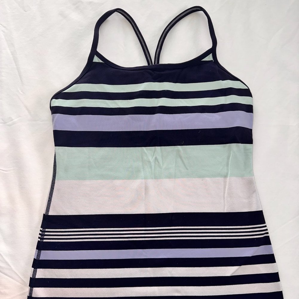 Lululemon Striped Racerback Tank Top